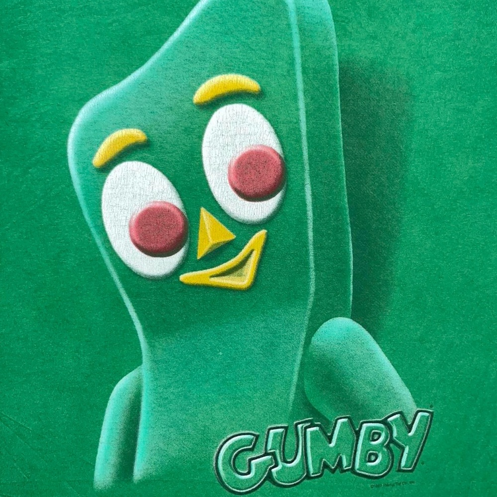 1997 Gumby 3-D Big Face Lee Sports Tag Vintage Tee